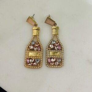 Champagne bottle earrings